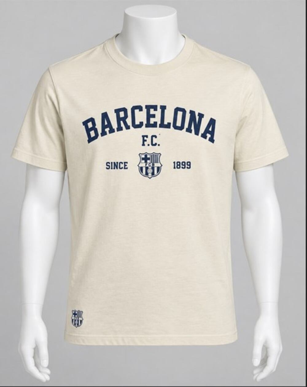 Broman FC Barcelona Since 1899 Mens 2XL Khaki Graphic T Shirt NEW
